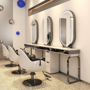 Espejo con Luz LED Moderno Zxm para Barbería y Salón de Belleza, Espejo de Pared de un Solo Lado para Peluquería - Product Image 5