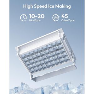 EUHOMY Commercial <b>Ice</b> <b>Maker</b> 120lbs 24H Stainless Steel Freestanding With 33lbs Storage Bin - Product Image 3