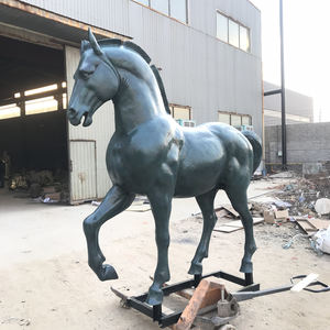 Statue d'extérieur de jardin Statue de cheval grandeur nature en laiton Design personnalisé Statues d'animaux en laiton - Product Image 4