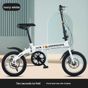 Vélo pliant 14 pouces à vitesse unique, frein à disque double, pédale ordinaire, pour adulte et étudiant, mini vélo de ville, <span class=keywords><strong>cadeau</strong></span>, vente en gros fabricant - Product Image 6