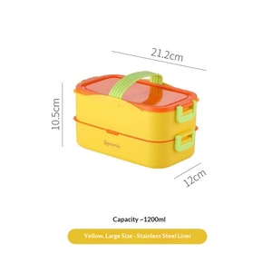 Lonchera Portátil de Doble Capa, Apta para Microondas, de Gran Capacidad, Sellada y a Prueba de Fugas, de Acero Inoxidable 304 - Product Image 4
