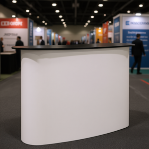 Mostrador Portátil para Ferias Comerciales Db Wholesale, 51.18 x 18.31 x 37.4 Pulgadas, Curvo, Moderno, para Exhibición en Stands - Product Image 2