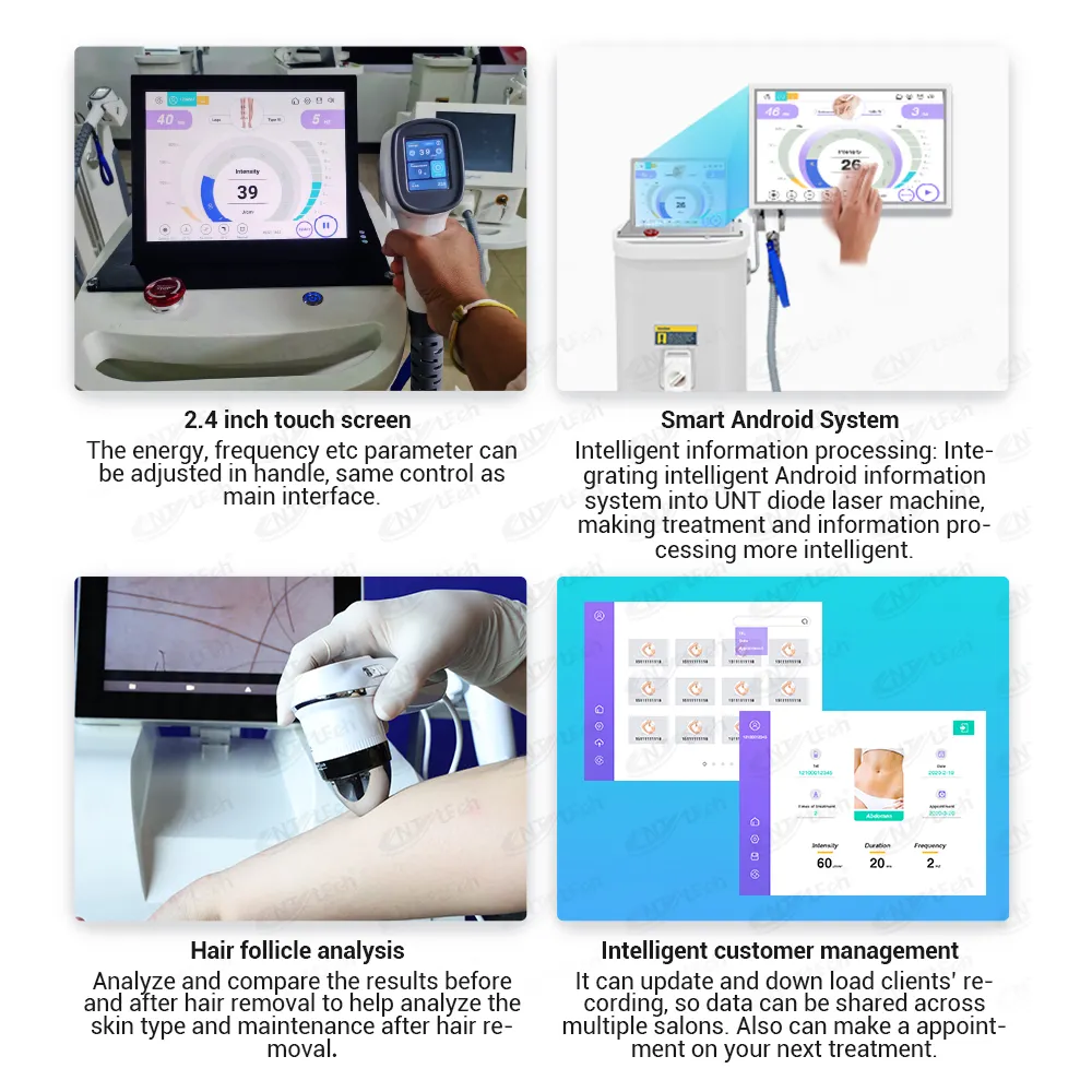 Indolor mais novo beleza spa profissional diodo laser 808 depilação máquina