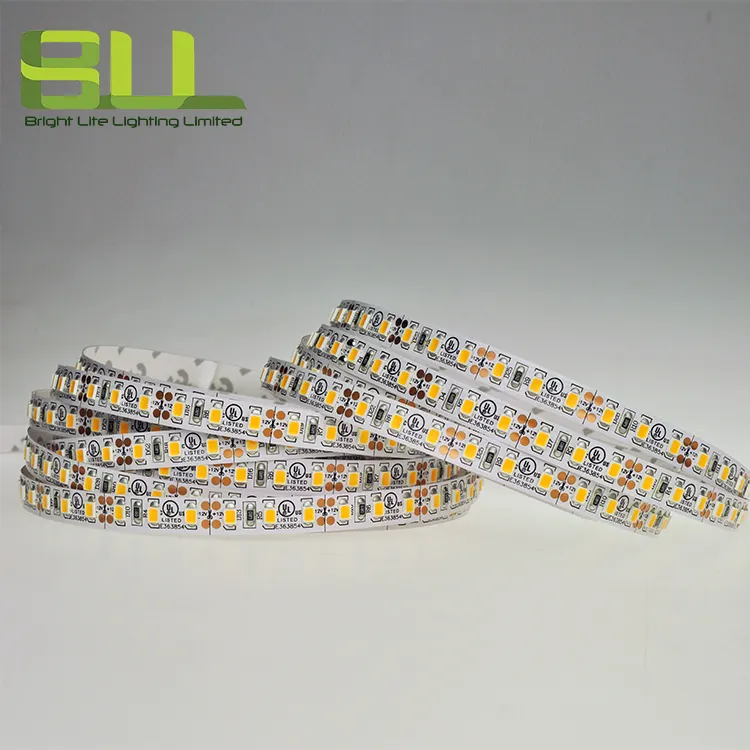 แถบไฟ LED 2835 LED 24V 120สีเดียวสีวอร์มไวท์ SMD2835 3000K สำหรับตกแต่งให้แสงสว่าง