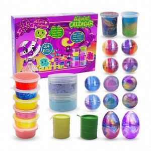 TOYSRUNNER 24 Colors Clay & Plastic DIY Kit <b>Slime</b> Eco-friendly Kids Poopsie Surprise Unicorn Set Filler Clear Accessories - Product Image 4