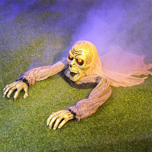 <span class=keywords><strong>Fantasma</strong></span> de escalada calva para Halloween, <span class=keywords><strong>ojos</strong></span> parpadeantes, luz eléctrica para gatear, Control de sonido, decoración de zombi, utillaje de Terror - Product Image 5