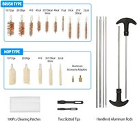 Penjualan langsung pabrik Kit pembersih 9mm adaptor kuningan sikat Kit berburu senjata api sikat