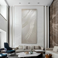Panneau mural en PVC gaufré personnalisé - Design 3D de luxe fait main, moderne, imperméable, facile à installer pour chambre/salon