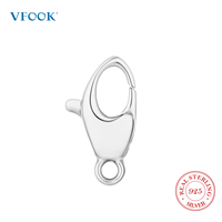 VFOOK Fermoir Homard en Argent Sterling 925, Design Spécial, Léger, pour la Fabrication de Colliers pour Femmes