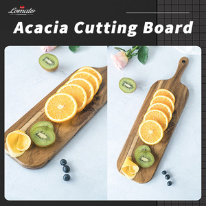 <span class=keywords><strong>Planche</strong></span> à découper en bois d'acacia massif, portable, antidérapante, double face, irrégulière, <span class=keywords><strong>grande</strong></span> et petite taille, avec longue poignée, pour la <span class=keywords><strong>cuisine</strong></span> à domicile - Product Image 6