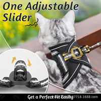 Set Harness dan Tali Kucing Anti Lepas Mewah, Harness Vest Lembut yang Dapat Disesuaikan untuk Kucing Kecil dan Anak Kucing, untuk Jalan-Jalan dan Perjalanan di Luar Ruangan