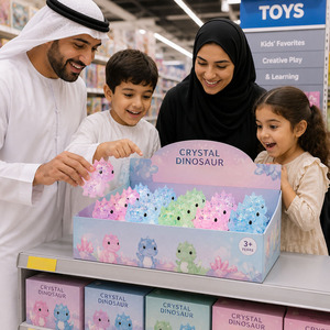 Juguetes de Dinosaurios Simulados al por Mayor, Juguetes Blandos de Maltosa con Purpurina de Dibujos Animados para Aliviar el Estrés, Juguetes de Animales Blandos para Niños y Niñas, Marca KL - Product Image 2