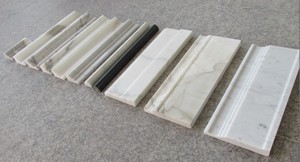 Nero Marquina zwart en wit marmer Plint zwart marmer moulding trim molding - Product Image 3