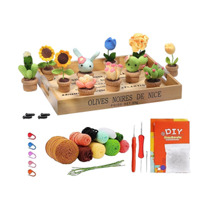 Kit <span class=keywords><strong>de</strong></span> Material para Tejer a Crochet <span class=keywords><strong>de</strong></span> la Serie Plantas, en Oferta - Product Image 1