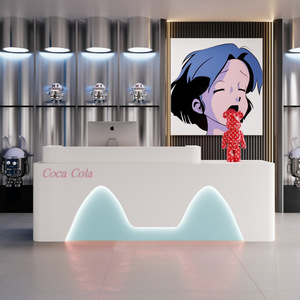 Escritorio de recepción de gama alta Último diseño Venta caliente Escritorio de recepción Tienda de uñas Escritorio de recepción de oficina de jardín de infantes - Product Image 5