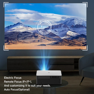 Rigal P6 số lượng lớn hiện đại video Home theatre chiếu tự động tập trung 4K Video 5 gam <span class=keywords><strong>wifi</strong></span> hỗ trợ LED chiếu thông minh cho điện thoại di động - Product Image 3