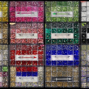 CY Venta al por mayor Multi Forma <span class=keywords><strong>Cristal</strong></span> Piedra Diseño Flatback Nail Art Fancy Rhinestones Kit <span class=keywords><strong>Cristal</strong></span> para uñas - Product Image 1