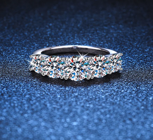 Anillos de Moissanita GICA GEMA de 3.6 Quilates en Total para Mujeres y Hombres, Anillos de Boda con Diamantes Brillantes, Plata de Ley 925, Joyería Fina, Regalo - Product Image 4