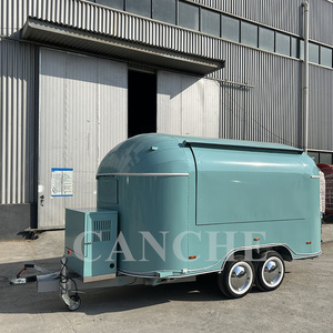 Camión de Comida Móvil, Carrito de Aperitivos Multifuncional, Parrilla de Acero Inoxidable, 4 Ruedas, 80 km/h, Remolque de Comida Rápida Móvil - Product Image 4