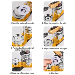 2025 quaff nút Huy hiệu máy làm 25mm 32mm 37mm 44mm 58mm 75mm chất lượng cao pin tùy chỉnh nút Huy hiệu cho xúc tiến - Product Image 6