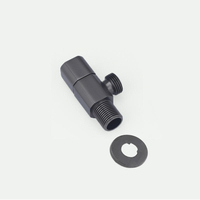 Robinet d'arrêt d'angle professionnel en laiton massif et acier inoxydable pour eau chaude et froide, idéal pour robinet de salle de bain et projets de toilettes