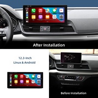 Écran tactile central monté sur le tableau de bord, grand écran de navigation automobile pour Audi Q5L 2018-2021, CarPlay sans fil, Android Auto
