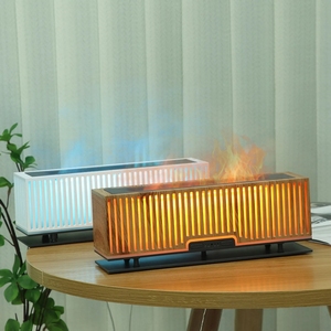 Difusor de aire de aceite aromático simulado de volcán de mármol personalizado, humidificador de pulverización portátil de fuego 3D, lámpara de Noche de Ambiente de 2 colores - Product Image 2