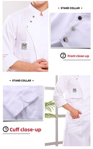 Giacche da Chef a Maniche Lunghe Autunno Inverno <span class=keywords><strong>per</strong></span> Uomo e Donna in Twill, <span class=keywords><strong>Divisa</strong></span> da Lavoro <span class=keywords><strong>per</strong></span> Ristorante e Bar <span class=keywords><strong>per</strong></span> Personale di <span class=keywords><strong>Cucina</strong></span>, Cottura e Pasticceria - Product Image 3