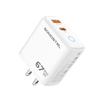 Pengisi Daya Cepat Berkualitas Tinggi 67W Tipe-C+USB ABS QC3.0&PD+PD Kabel Listrik untuk MacBook Pro Laptop untuk Iphone Adaptor Pengisi Daya