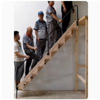 Escalier pliant domestique, échelle murale de rangement, échelle invisible pour grenier, escalier TikTok, escalier sur mesure, escalier pliant