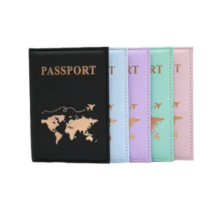 תיקי דרכון תיקי תעודה כיסוי דרכון ארנק נסיעות לוגו מותאם אישית כיסי תעודת זהות יוקרה עור מחזיק דרכון דק