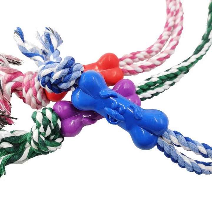 Durable Cotton Tpr Dog Chew Bone & Rope Tug Toy - Oem | Wholesale