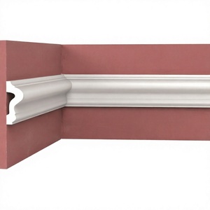 Moulure plate en PU simple pour bordure murale, plinthe de plafond, ligne décorative, aspect plâtre, moulure en PU pour décoration intérieure - Product Image 4