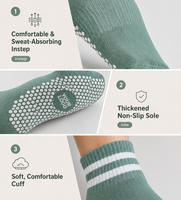 Chaussettes de yoga pour femmes OEM, chaussettes de Pilates personnalisées avec votre propre logo, chaussettes antidérapantes pour l'entraînement au Pilates