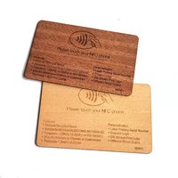Carte NFC en bois gravée au laser en gros, mini carte-clé d'hôtel étanche, artisanat de vœux DIY