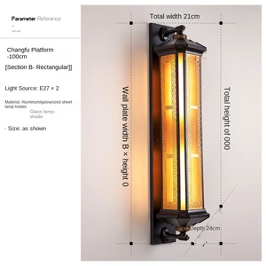 Outdoor Solar Powered Wall Lamp Aluminum Alloy Square Black Bronze <b>LED</b> Tempered Glass <b>Diffuser</b> Waterproof 2700K Warm White Light - Product Image 3