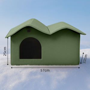 Faltbares haus förmiges Katzen kühlbett, tragbarer Sommer-Eisschutz für Haustiere, geschlossenes, isoliertes Katzen haus für den Innenbereich - Product Image 4