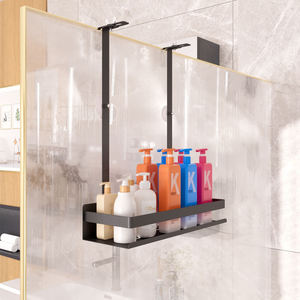 SANIPRO Modern 2-Layer Carbon Steel Storage Rack No-Drilling Bathroom Corner <strong>Shower</strong> <strong>Caddy</strong> Hanging <strong>Over</strong> <strong>the</strong> <strong>Door</strong> Shelves - Product Image 2