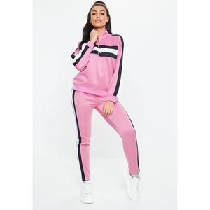 Personnalisé Lettre Brodé Femmes Survêtements couleur Unie Offre Spéciale meilleure qualité Dépouillé Costumes de Jogging - Product Image 1