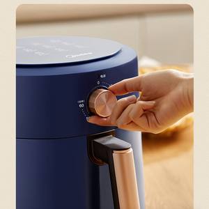Friteuse à air Midea bleu foncé 420x260x280mm, revêtement céramique rond, électrique, multifonctionnelle, avec écran intelligent - Product Image 3