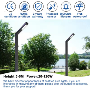 LED Outdoor Aluminum Garden <strong>Light</strong> Smart City Garden Park Villa LED Landscape Galvanized Steel Pipe Street <strong>Light</strong> <strong>Pole</strong> - Product Image 2