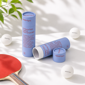 Caja de Embalaje de Tubo de Cartón Kraft con Impresión Personalizada, Materiales Reciclables, Recubrimiento UV, para Pelotas de Golf y Ping-pong - Product Image 6