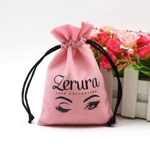Pochettes en velours personnalisées avec cordon de serrage, emballages cadeaux pour bijoux, montres et colliers - Product Image 5