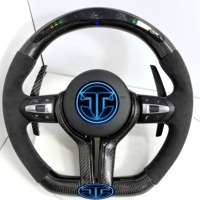 Volant en fibre de carbone pour BMW F10 F11 F15 F18 F20 F23 F25 F30 F32 F35 F40 F80 E84 E87 E90 E92 E93 Accessoires intérieurs de voiture