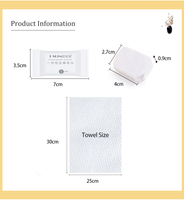 Serviettes jetables en fibre de bambou comprimées, emballage écologique, qualité supérieure, pratiques