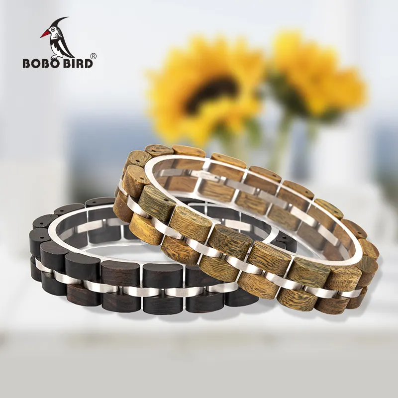 Bulk Buy Damen hand gefertigte benutzer definierte Logo DIY Stahl Uhr Armband von China Hersteller OEM mit anpassbaren Holz Stein Design