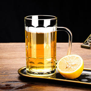 كوب ماء زاركي للبيع بالجملة، كوب بيرة شفاف بسعة كبيرة ومقبض، كوب زجاجي سميك للمشروبات المنزلية كهدية - Product Image 5