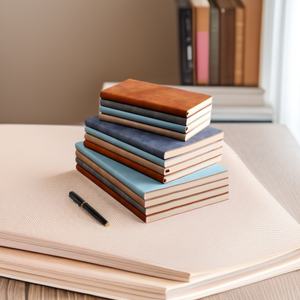 Cuaderno A5 de hojas sueltas con tacto de piel vintage, set con logo personalizado, libro de registro para reuniones de oficina, diario de estudio, bloc de notas - Product Image 1