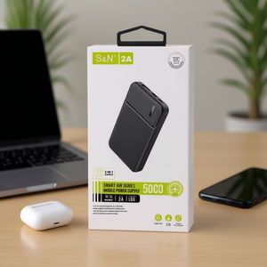 Banco de Energía S&N de 5000 mAh 2A con Indicador LED, Solución de Carga Móvil - Product Image 1