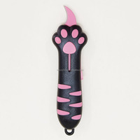 Couteau utilitaire rétractable en forme de patte de chat, ouvre-boîte adorable, couteau à boîte rétractable en forme de patte de chat